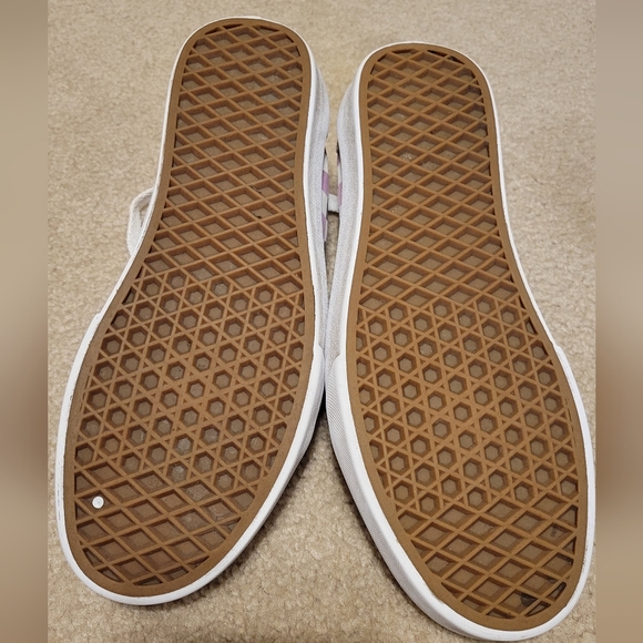 Purple and Tan Women's size 8.5 Vans *Spring Clearance* - Picture 2 of 7